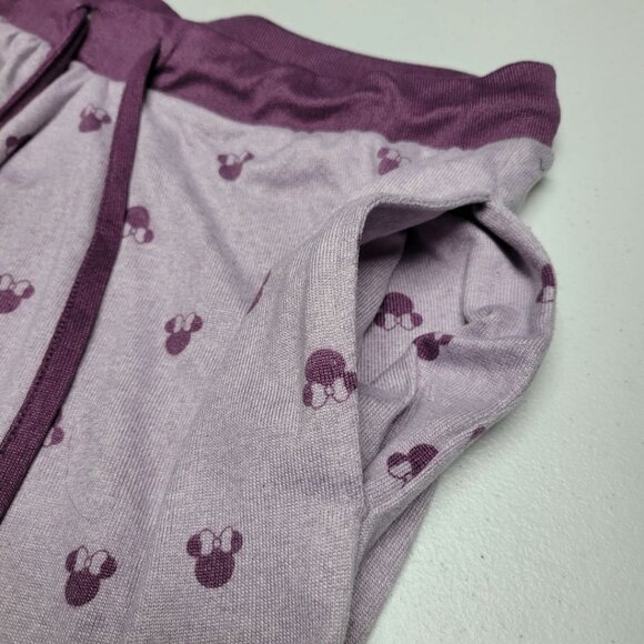 Disney Minnie Mouse Pajamas Womens Medium Purple Soft Long Sleeve Drawstring - Picture 8 of 10